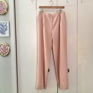 Vintage Saks Pink Wool Trousers Size 14